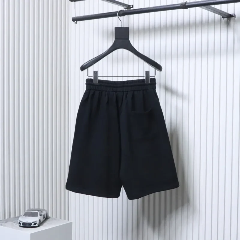 Back Circle Horse Embroidered Cotton Sweat Shorts