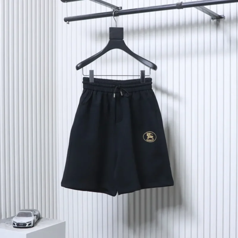 Circle Horse Embroidered Cotton Sweat Shorts