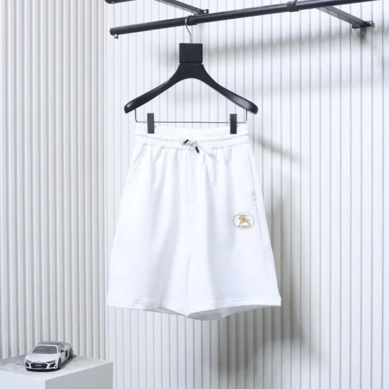 Circle Horse Embroidered Cotton Sweat Shorts