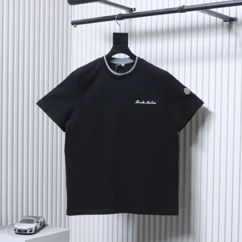 Double Collar Embroidered T-Shirt