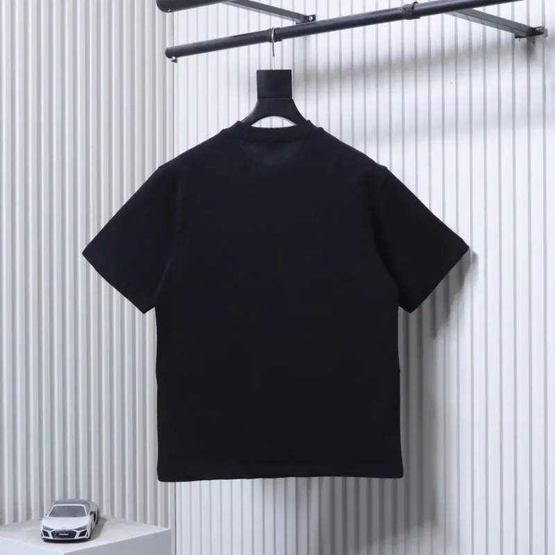 Back Embroidered Flag Logo T-Shirt Color Black