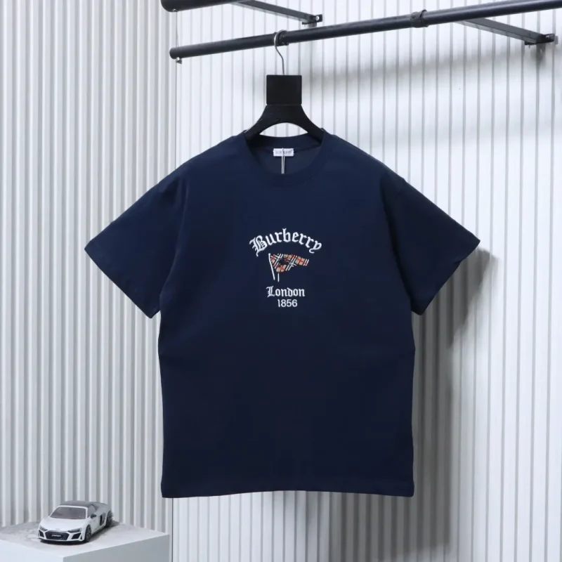 Embroidered Flag Logo T-Shirt Color Dark Blue