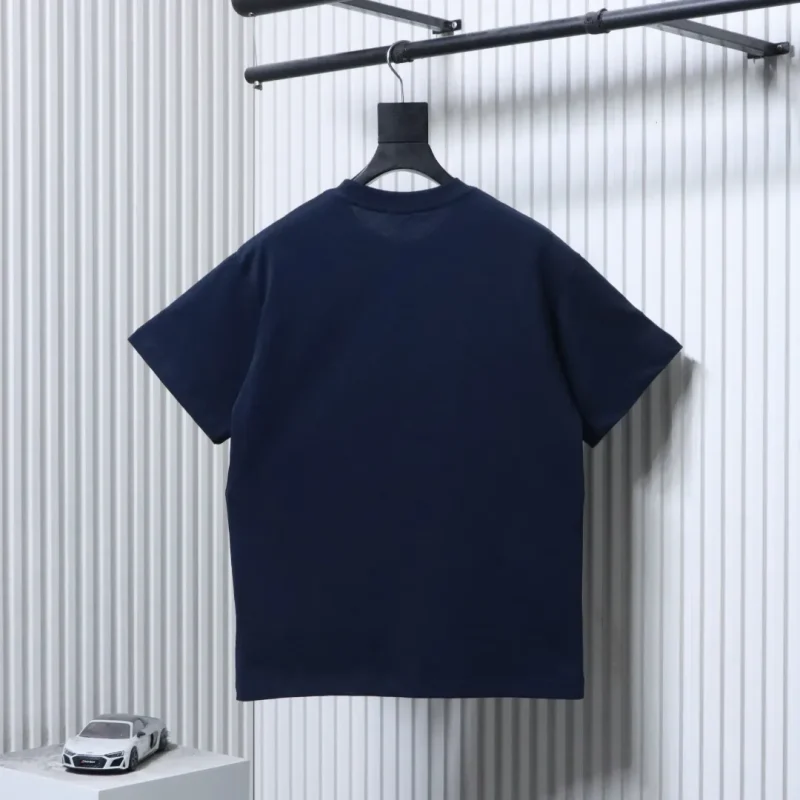 Back Embroidered Flag Logo T-Shirt Color Dark Blue