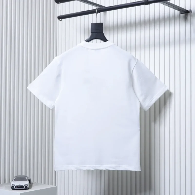 Back Embroidered Flag Logo T-Shirt Color White