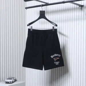Flag Embroidered Cotton Sweat Shorts