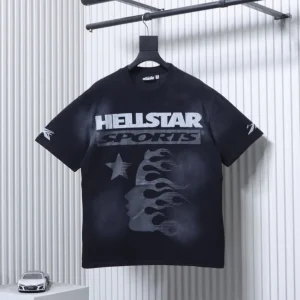 Hellstar Washed Flame Face Graphic T-Shirt