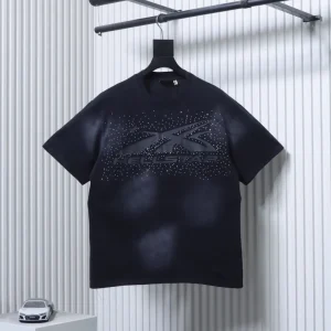 Hellstar Washed Rhinestone Logo Graphic T-Shirt