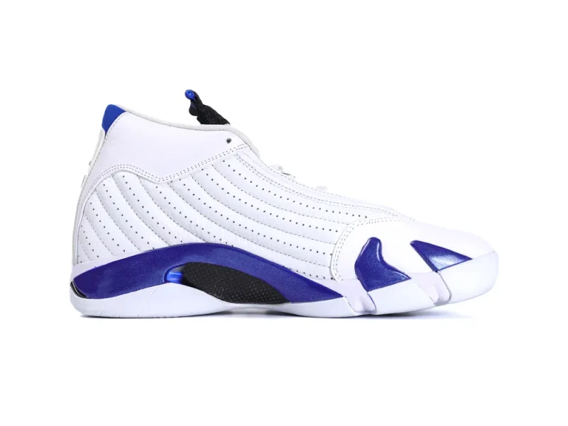 Jordan 14 Retro White Hyper Royal Right Side View