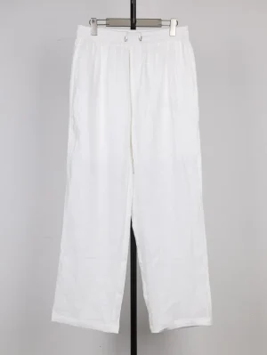 LP Linen Drawstring Wide-Leg Trousers