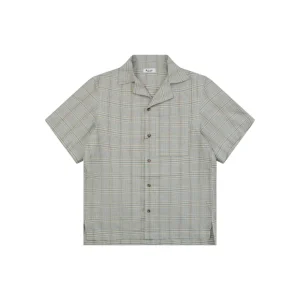 LP Plaid Cuban Collar Linen Blend T-Shirt