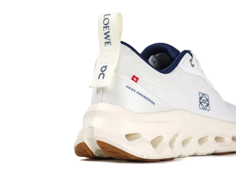 Lo x ON Cloudtilt 2.0 White Navy Back Toe