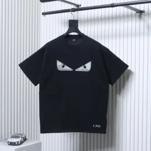 Monster Eyes Embroidered Cotton T-Shirt