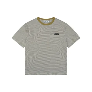 Mustard Yellow Striped Pocket T-Shirt