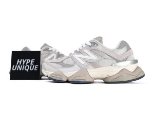 New Balance 9060 Grey Side Profile with Hypeunique Card
