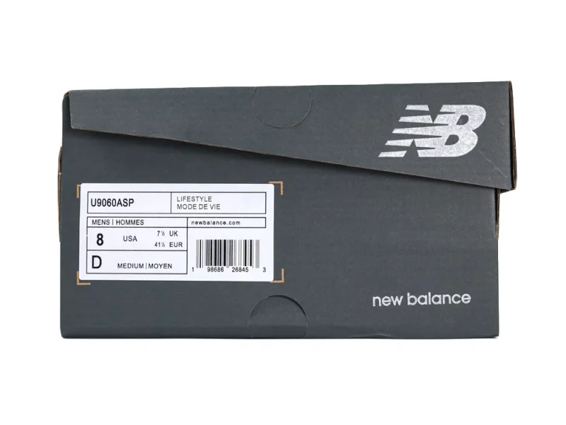 New Balance 9060 Sea Salt Leopard Print Shoe Box