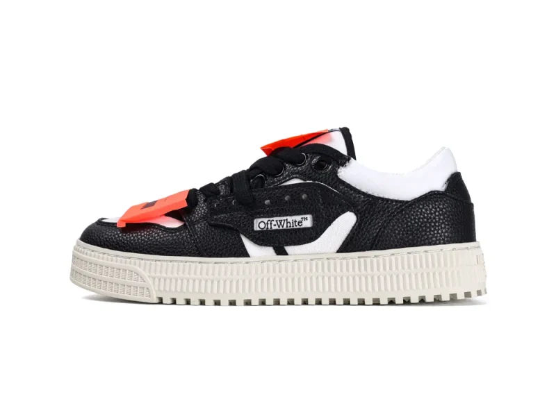 Off-White 3.0 Court Sneakers Black White Left Side View