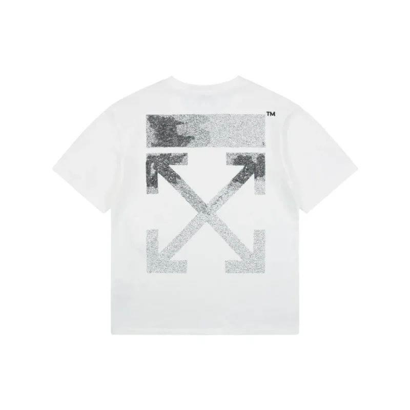Back Off-White Gradient Interwoven Arrow Graphic T-Shirt