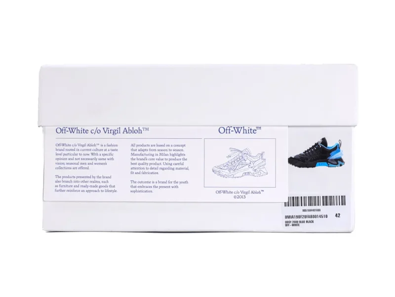 Off-White Odsy 2000 Sneakers Blue Black Shoe Box