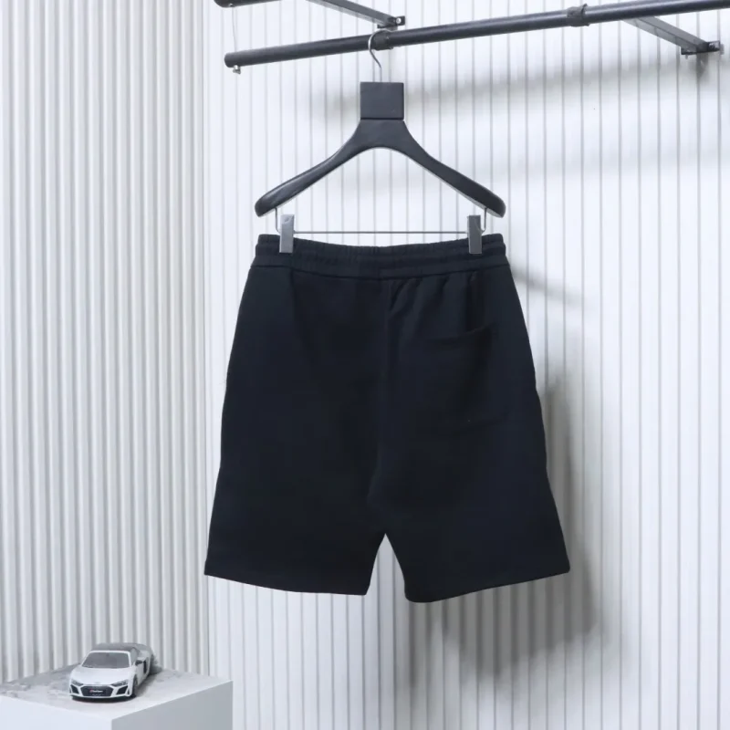 Back Overlapping Logo Embroidered Cotton Sweat Shorts