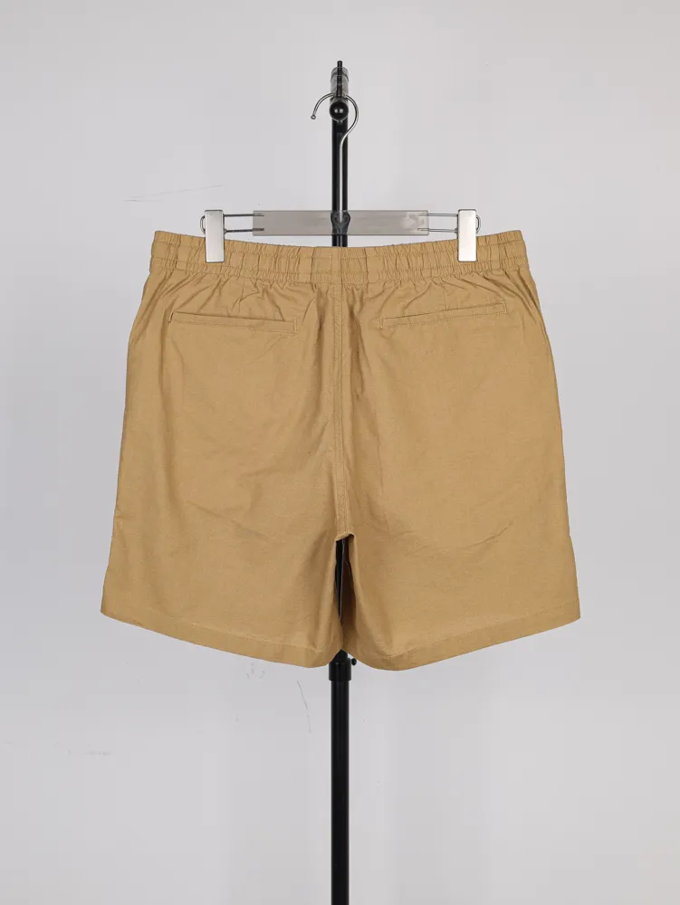 Back RL Pony Embroidered Linen Shorts Color Khaki