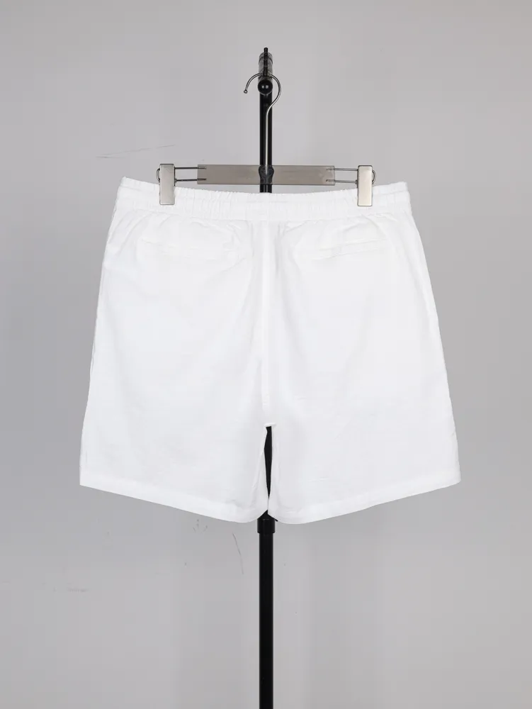 Back RL Pony Embroidered Linen Shorts Color White