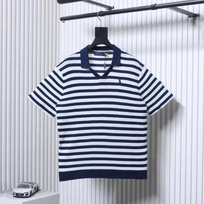 RL Striped Knit Polo T-Shirt