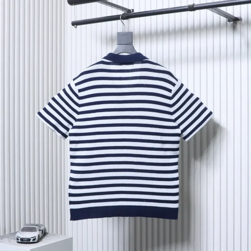 Back RL Striped Knit Polo T-Shirt