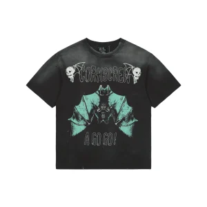Saint Michael Bat Graphic Vintage Washed T-Shirt