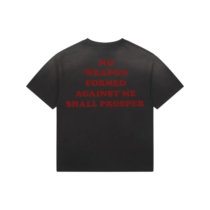 Back Saint Michael Distressed Pocket Logo Graphic T-Shirt