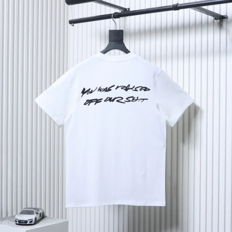 Back Sup Artistic Letter Print Cotton T-Shirt