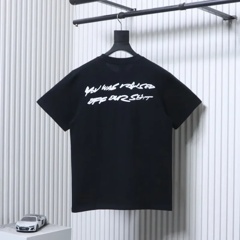Back Sup Artistic Letter Print Cotton T-Shirt