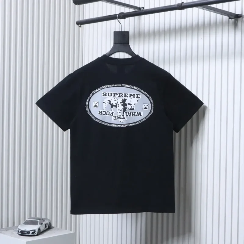 Back Sup Cow Print Cotton Short-Sleeve T-Shirt