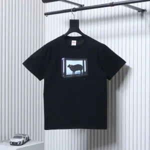 Sup Lamb Print Cotton T-Shirt