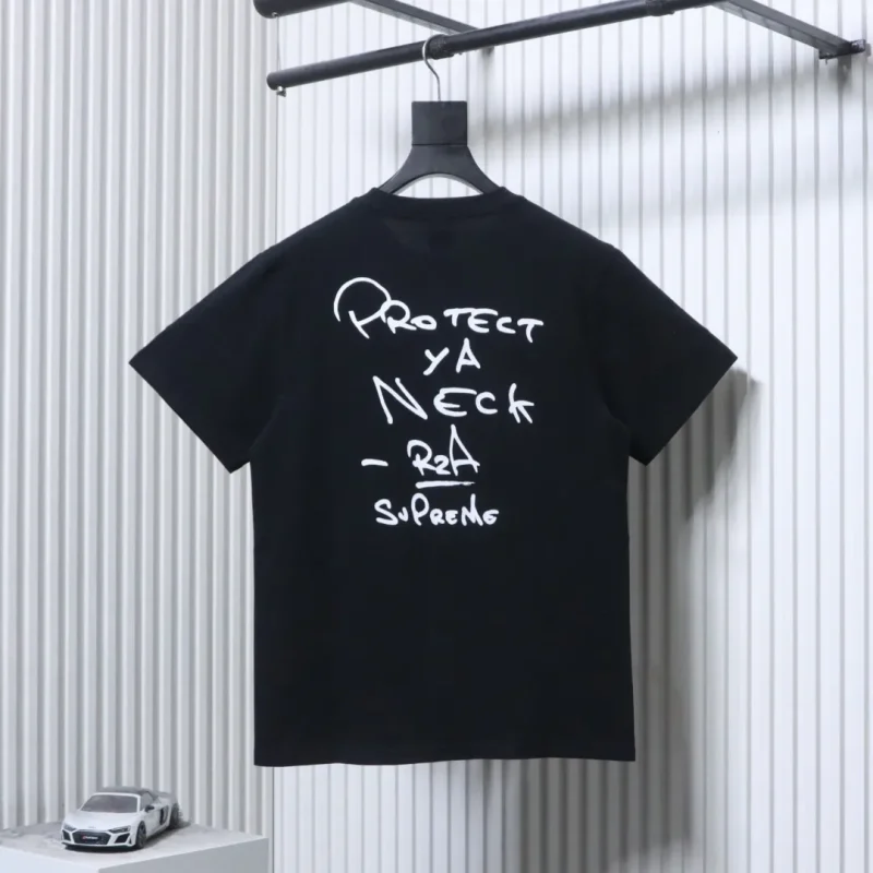 Back Sup Portrait Print Cotton T-Shirt