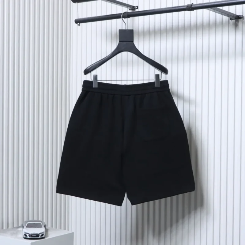 Back of Terry Embroidered Logo Drawstring Shorts