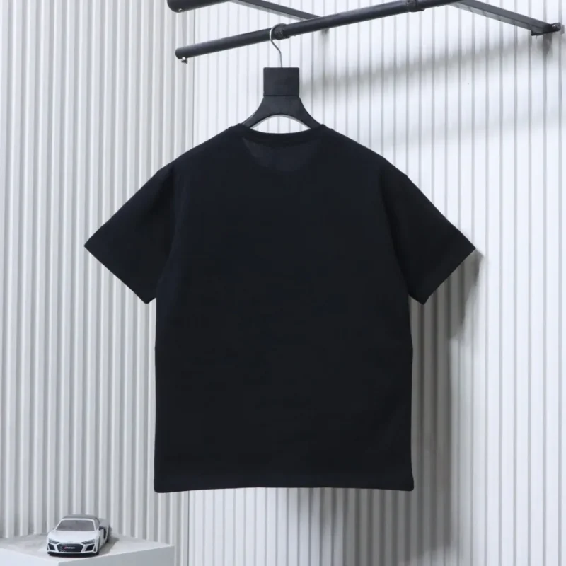 Back of Triangle Crown Logo Short-Sleeve T-Shirt Color Black