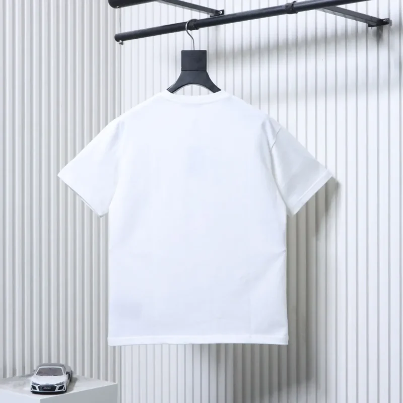 Back of Triangle Crown Logo Short-Sleeve T-Shirt Color White
