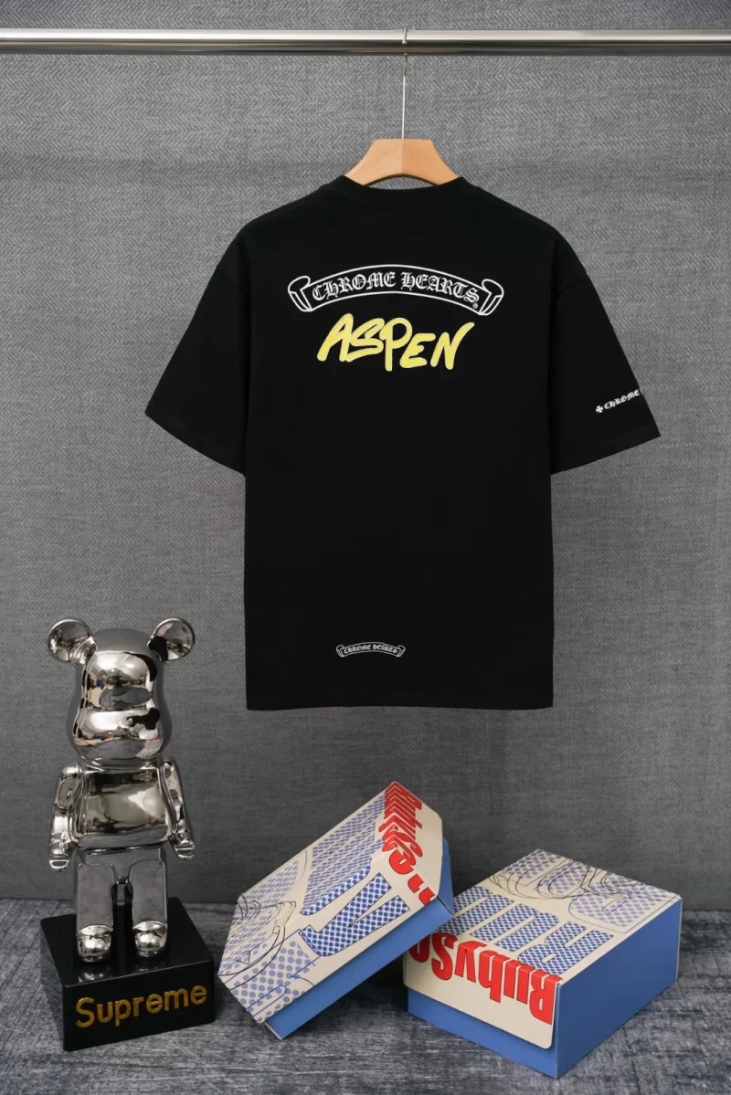 Back Yellow Aspen Logo Pocket T-Shirt