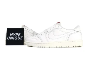 Air Jordan 1 Retro Low OG Sail and University Red Side Profile