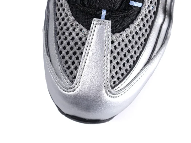 Air Max 95 Big Bubble x Palace Metallic Silver Black Top View