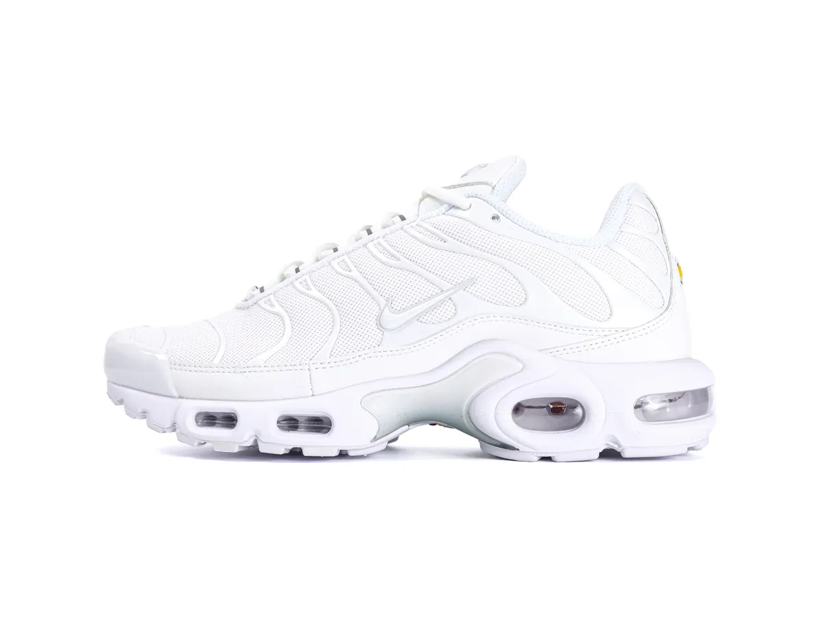 Air Max Plus Triple White Pure Platinum Left Side View