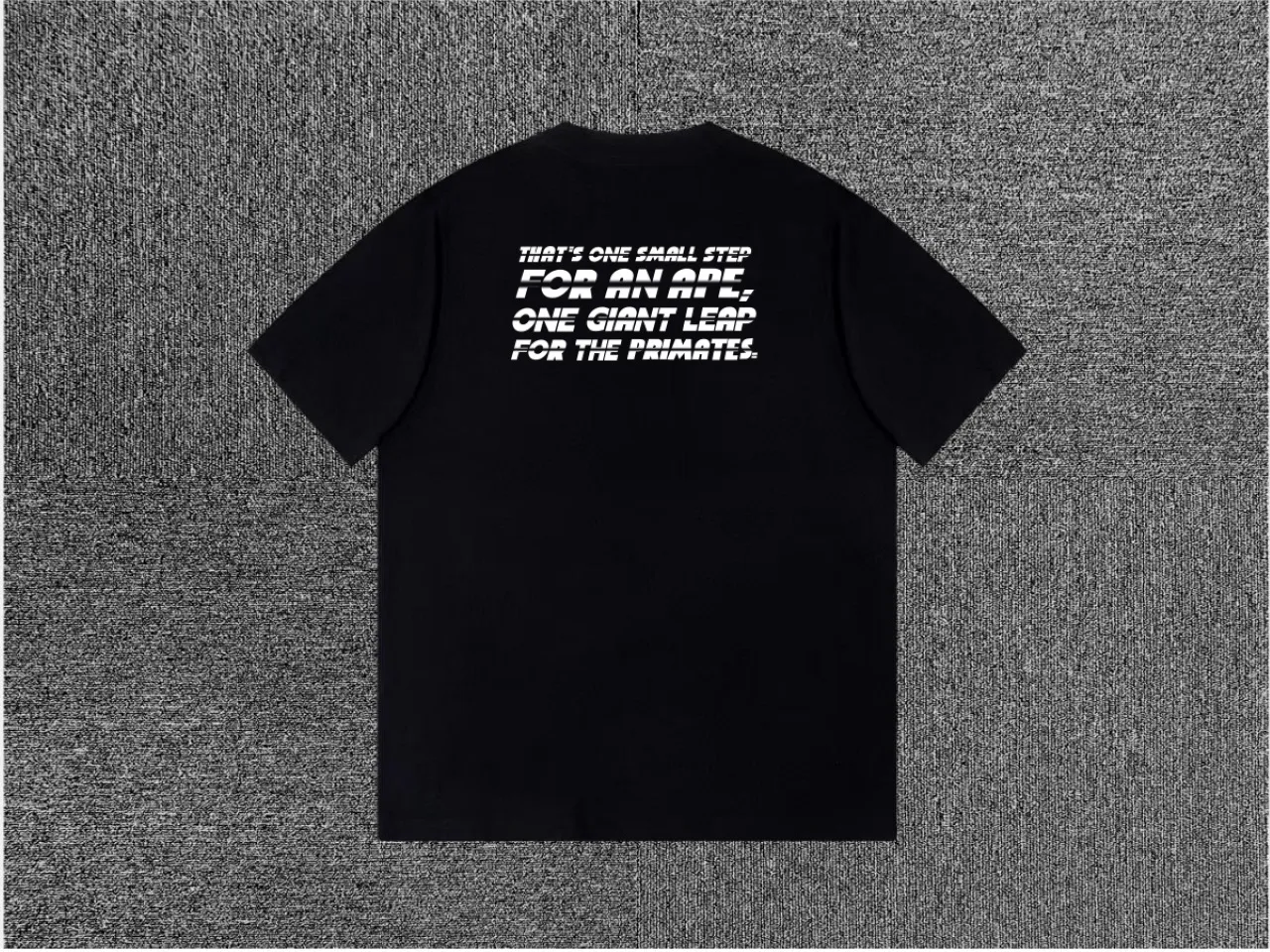 Back BAPE Astronaut Ape Head Graphic T-Shirt