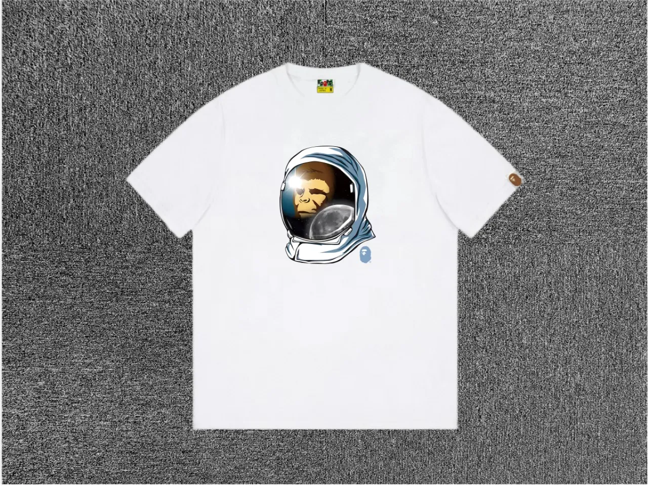 BAPE Astronaut Ape Head Graphic T-Shirt - Short Sleeve