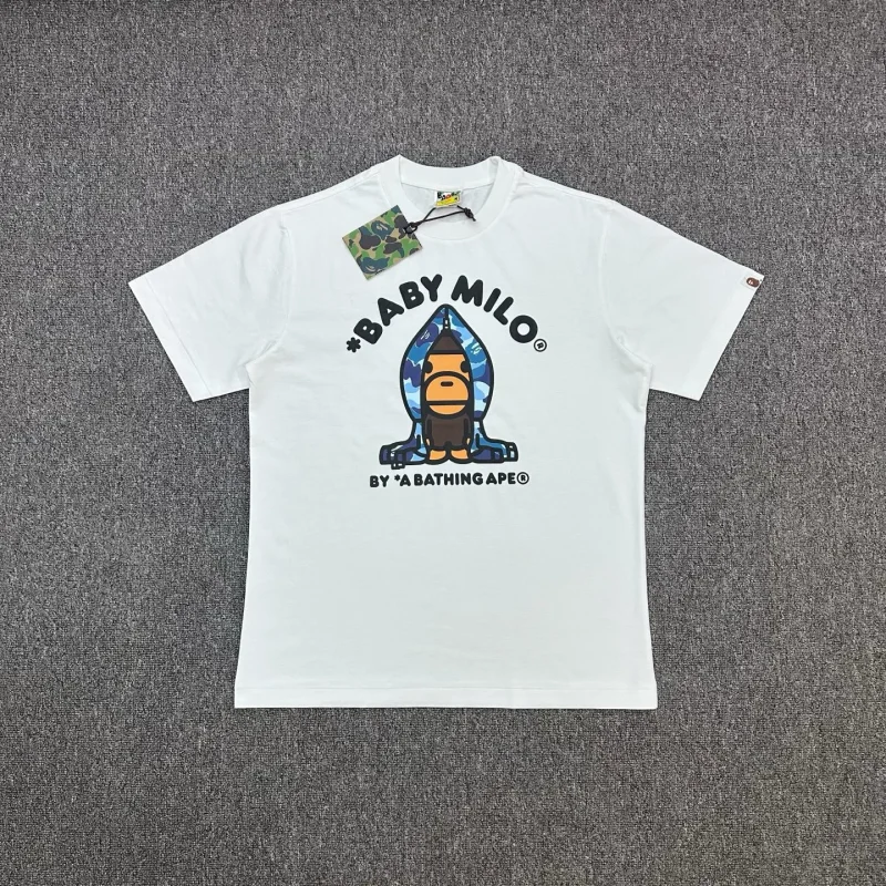 BAPE Cartoon Ape Blue Camouflage T-Shirt
