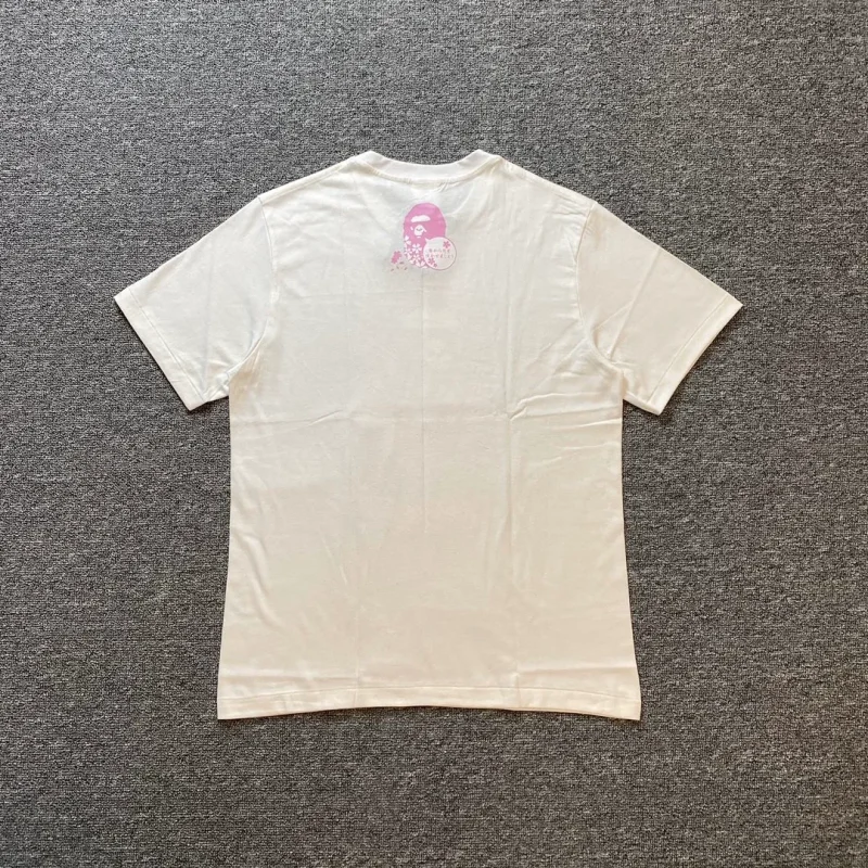 Back BAPE Cherry Blossom Ape Head Graphic Cotton T-Shirt