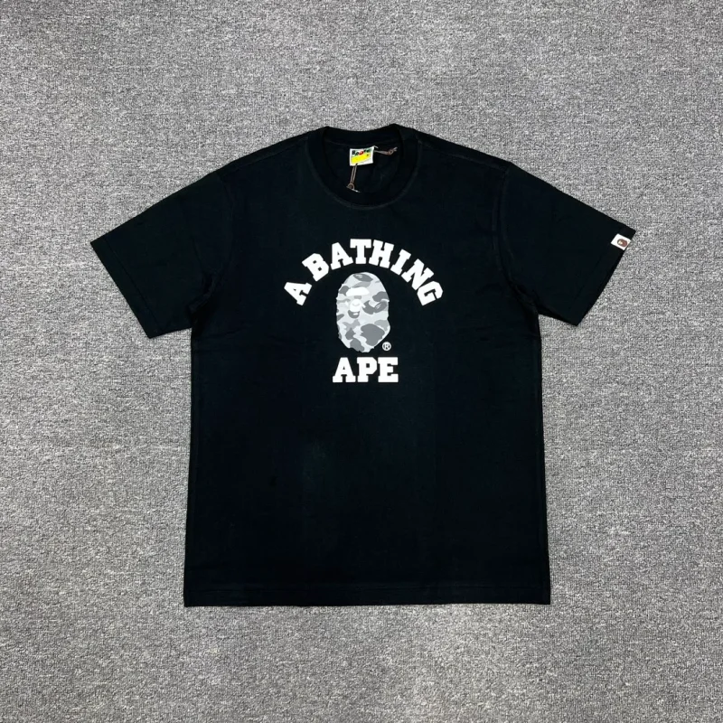 BAPE Honeycomb Camo Ape Head Logo Cotton T-Shirt