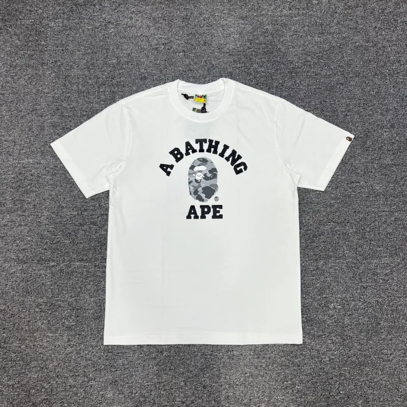 BAPE Honeycomb Camo Ape Head Logo Cotton T-Shirt