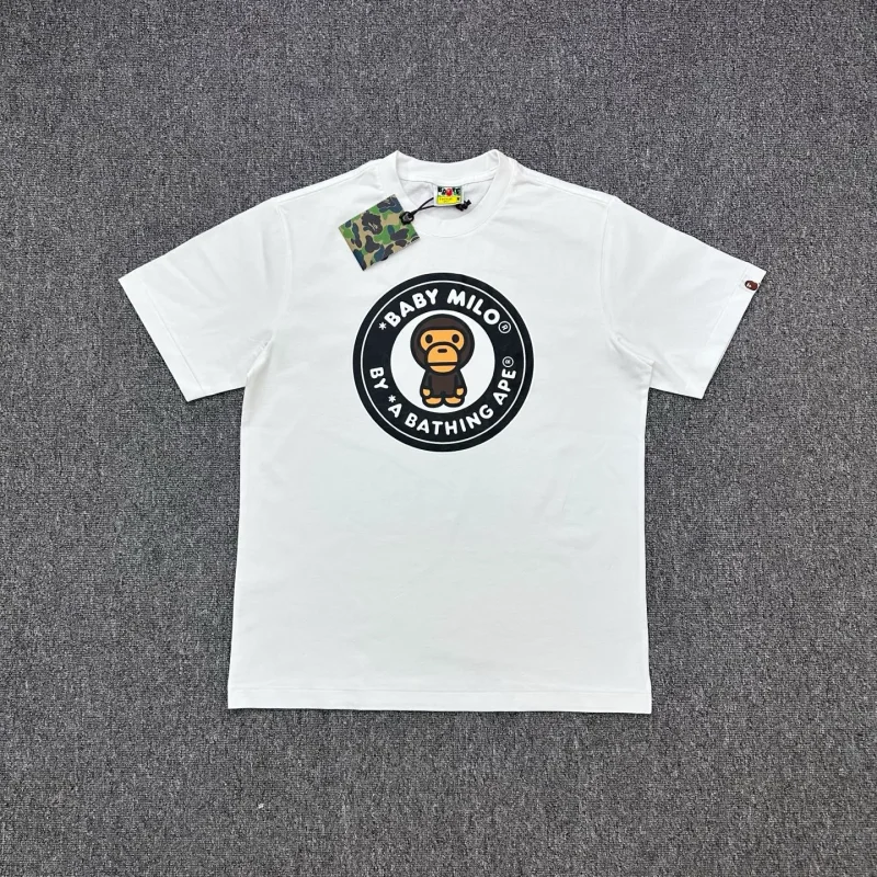 BAPE Round Logo Print T-Shirt