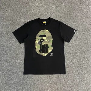 BAPE x UNDEFEATED Green Camo Ape Head Graphic Cotton T-Shirt