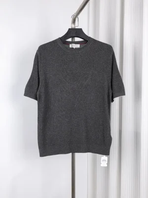 BC Ribbed Linen-Cotton Knit T-Shirt